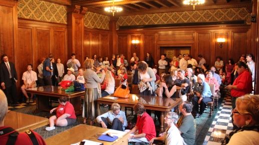 Nebraska Supreme Court overflow room for Oral Argument viewing